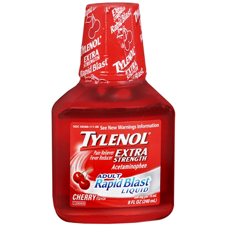 liquid tylenol pain strength extra cherry reliever flavor fever reducer oz fl
